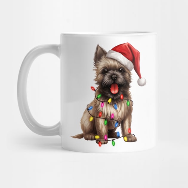 Christmas Cairn Terrier by Chromatic Fusion Studio